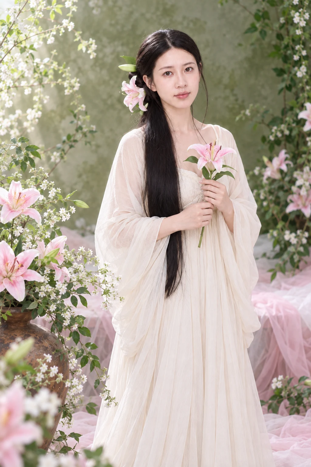 立于繁花