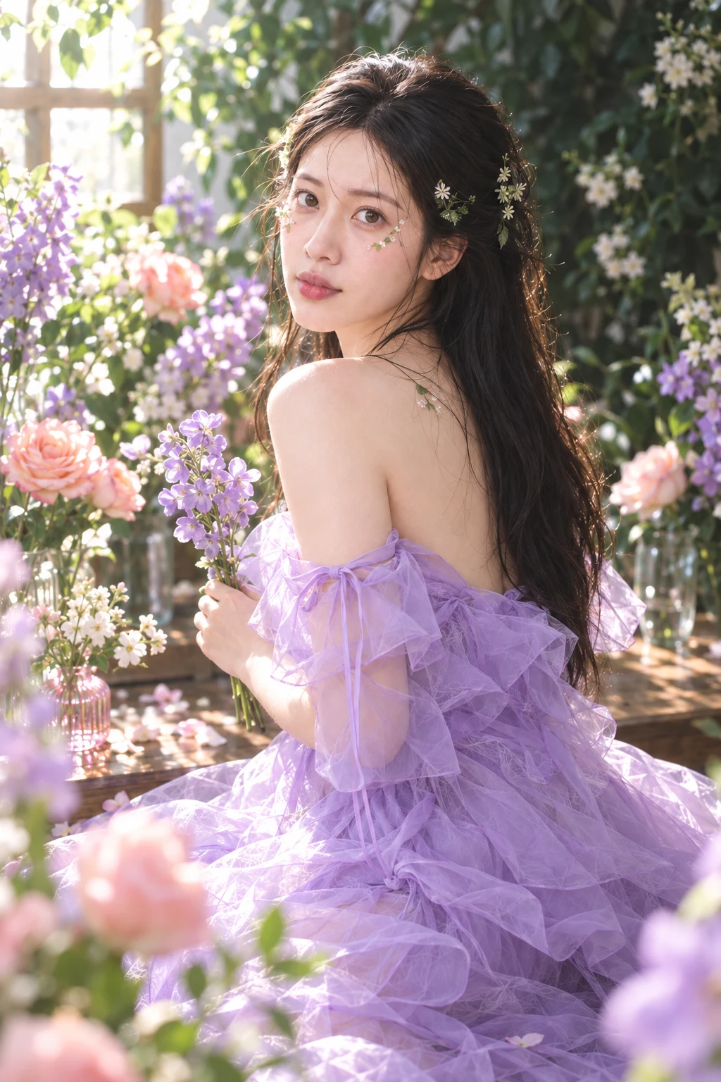 回眸花影