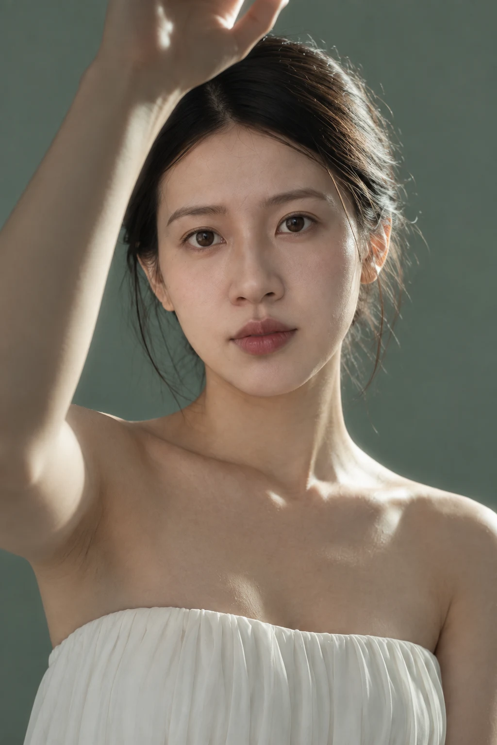 抬臂迎光